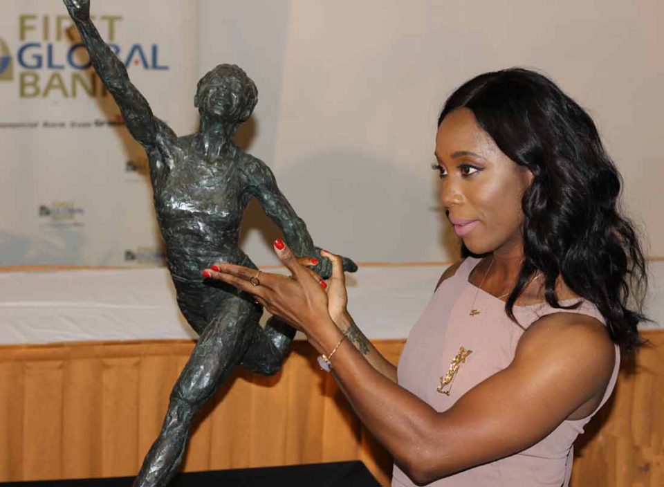 statue of Shelly Ann Fraser-Pryce