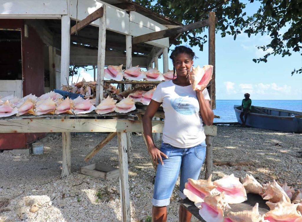 Jamaican Woman Selling Sea Shells