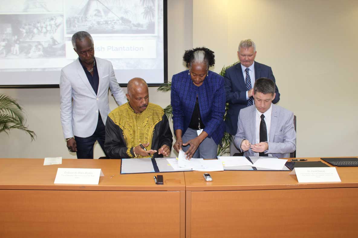 SIGNING THE HISTORIC MOU, between The UWI and The University of Glasgow