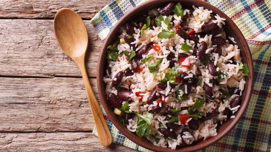 rice and peas