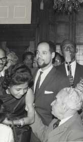 Patsy with Sir Alexander Bustamante with a young Ossie Harding looking on