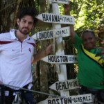 Dymar (aka Blue-Blue), Dezna’s grandson, and I zip-lining in Montego Bay, 2013.